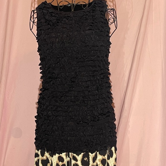 Karen Kane Black Textured Mini Dress - Picture 1 of 4